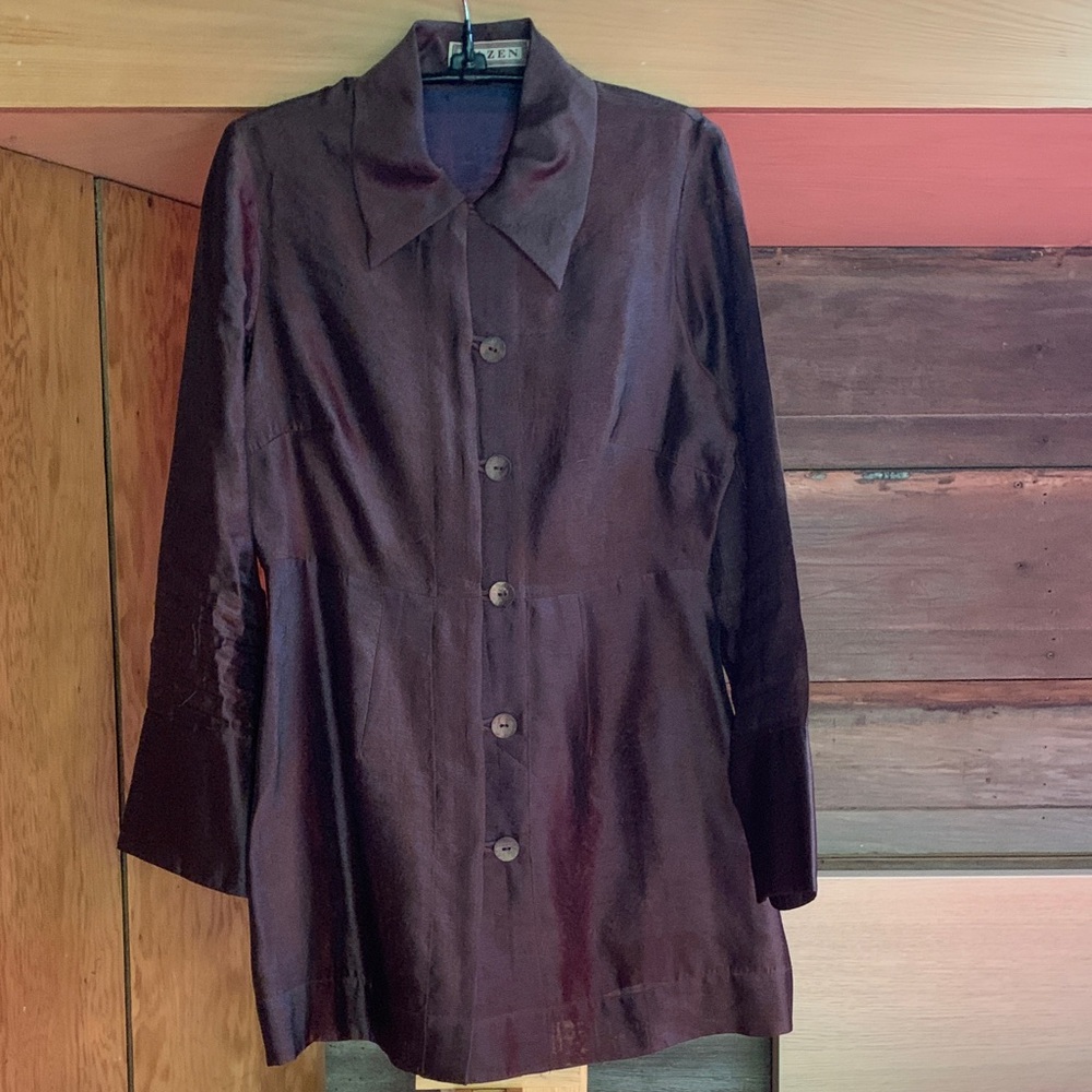 Su-Zen Iridescent Long Sleeve Shirt